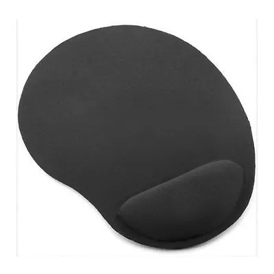 Black Anti-slip Mouse Mat Pad With Foam Wrist Support Pc & Laptop ~uk Seller~ • £2.69