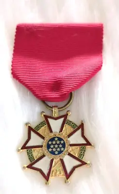 REPLICA - Legion Of Merit On Red Ribbon REPRODUCTION STAGE PROP • $28
