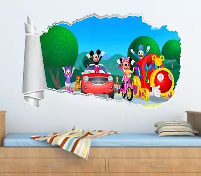 Mickey & Friends Disney 3D Torn Hole Ripped Wall Sticker Decal Art Mural WT204 • $16.49