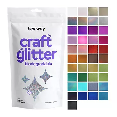 Hemway Eco Bio Friendly Glitter Biodegradable FINE 1/64  100g Cosmetic Safe • £12.95