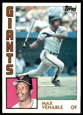 1984 Topps Max Venable C Baseball Card #58 • $1.85
