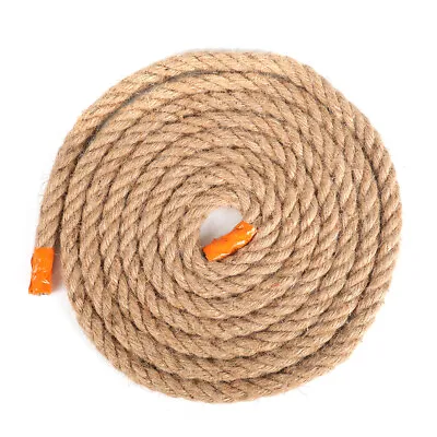 Full Size Twisted Manila Rope 4 Strand Hemp Rope For Landscaping & DIY Crafts • $13.97
