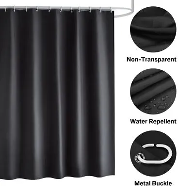 $13.99 • Buy Shower Curtain Liner Grommet Top Mildew Resistant Polyester With Magnetic Bottom