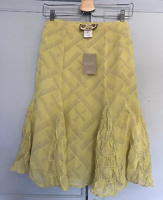 Anthropologie Skirt James Coviello 100% Silk  Size S NWT • $68