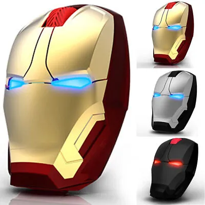 Marvel Avengers Iron Man Mini Wireless Mouse Computer Mice For Kid Boy Men Gift/ • £8.60