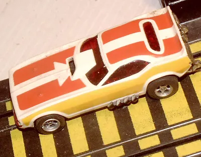 Vintage AFX #1758 Aurora 🚨 70/71 Plymouth Cuda Funny Car🚨 Orange-White HO Slot • $36.36