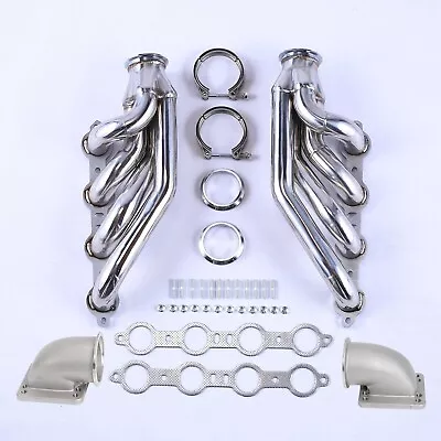 Turbo Exhaust Manifold&Headers For LS1 LS6 LSX GM V8+Elbows T3 T4 To 3.0  V Band • $179