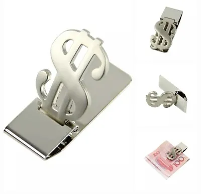 Money Clip Stainless Steel Dollar Men's Wallet Credit ID Card Cash Holder MC1N • $10.93