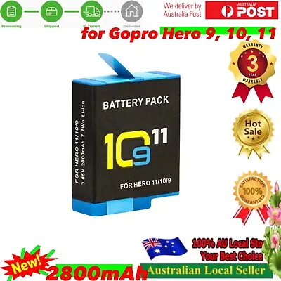 2800mAh Battery For Hero 9 For Gopro Hero 9 Hero 10 Hero 11 HERO12 JAPAN CELL • $35.90