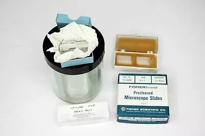 1960’s/70s Vintage Microscope Glass Slides & Slips Uncounted (100s?) Fisher Co.+ • $99.58