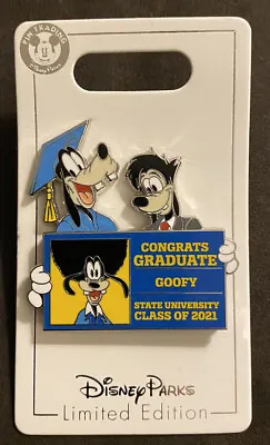 $29.95 • Buy New Disney Parks Graduation Day 2021 Goofy & Max Congrats Graduate Pin LimIted!!