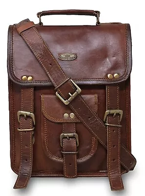 Women's Brown Vintage Handmade Shoulder Goat Messenger Laptop Satchel Bag • $55