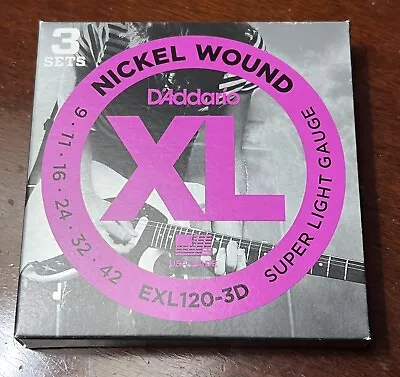 D'Addario EXL1203D Nickel Round Electric Guitar Strings • $9.99