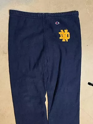 Vintage 90s Champion Reverse Weave Made In USA Norte Dame Sweatpants • $30