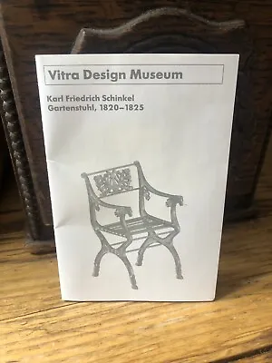 Vitra Design Museum Miniature Schinkel Chair Booklet Only • $15