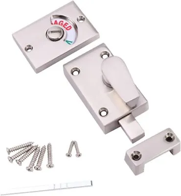 Door Lock IndicatorToilet Bathroom Lock Vacant/Engaged Chrome Latch Indicating • $23.15