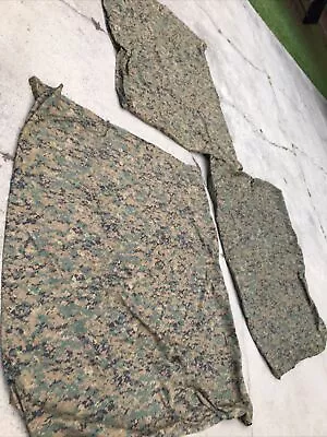 3 USMC Military MARPAT Woodland Digital REVERSIBLE FIELD TARP 90x80 Fair / Poor • $39.95