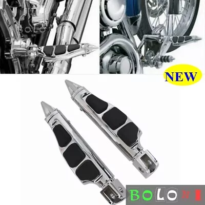 Chrome Motorcycle Foot Pegs Stiletto Footrests Pedals For Suzuki M109R 2006-2013 • $29.44