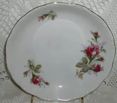 Ucagco Fine China Soup Cereal Bowl Pink Roses Moss Rose Green Leaves Gold Trim • $15