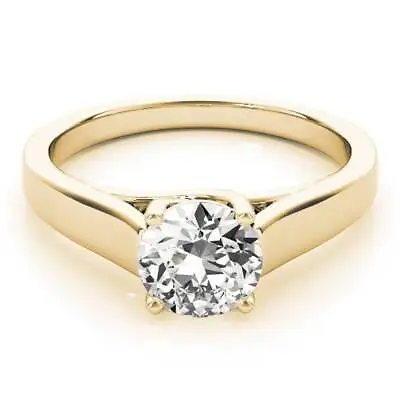 $2830 • Buy Solitaire Statement 18K Yellow Gold Elegant Ring 1.55 Ct F Vs2 Lab Grown Diamond