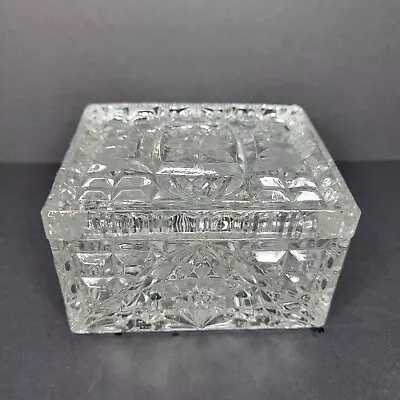 Vintage Pressed Glass Trinket/Jewelry Box- Rectangle  • $11.99