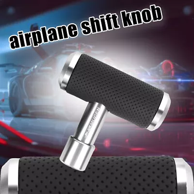 Universal MUGEN Silver Leather Shift Knob Aircraft Joystick Manual Car Gear • $10.88