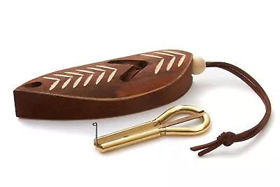 Jaw Harp By MUARO P.Potkin In Dark Wooden Case (Mouth Harp) • $27.28