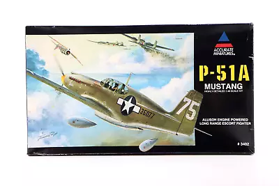 Acurate Miniatures 1/48 P-51A Mustang Model Kit 3402 W/ Extras NEW • $16.99