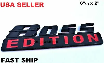 BOSS EDITION Black Universal Fit Car Ornament Sign CUSTOM EMBLEM Name Plate  • $23.99
