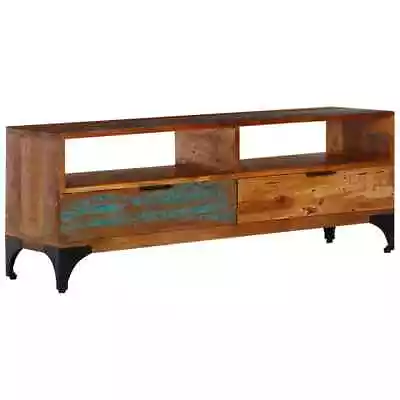 VidaXL TV Cabinet With 2 Drawers Solid Reclaimed Wood Sideboard HiFi Stand • $304.89