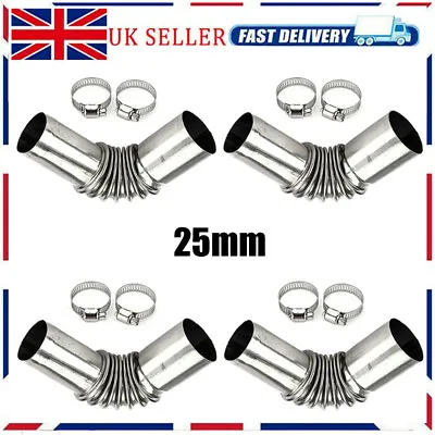 4 Packs 25mm Exhaust Pipe Elbow Connector Clamps For Eberspacher Diesel Heaters • £10.57