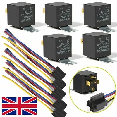 £17.68 • Buy 12V Automotive Changeover Relay 40A 5-Pin SPDT Switching Relays For Car Bike Van