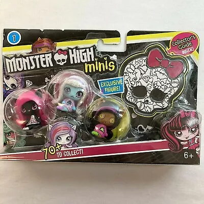 Monster High Minis ABBEY CLAWDEEN CATTY NOIR Series 1 Set Of 3 Figures NEW • $22.99