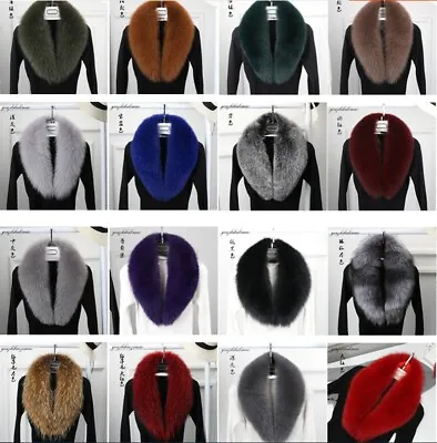 Genuine Real Fur Collar Womens Scarf Shawl Wrap Stole Warm Neck Warmer • $47.99