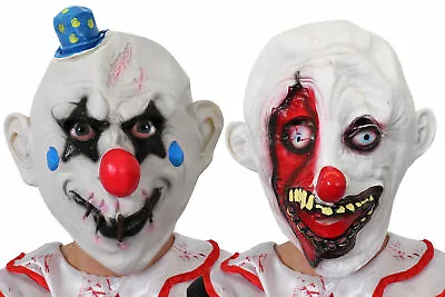 £4.99 • Buy Scary Clown Mask Overhead Rubber Horror Masks Halloween Fancy Dress Costume 