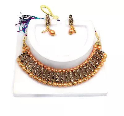 Indian Bollywood Anklet Pearl Fashion Gold Tone Kundan Belly Dance Payal Jewelry • $21.14