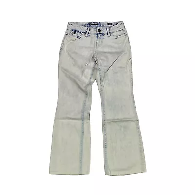 Mek Denim Jeans Karouba Slim Boot Womens Size 28 X 31 Hippie Bleached Wash • $22.49