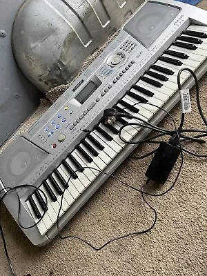 Yamaha PSR-290 61 Key Electronic Keyboard In Silver + 12v Power Supply Working • £59.99
