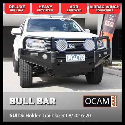 OCAM Deluxe Steel Bull Bar For Holden Trailblazer 08/2016-20 & OCAM 12KLBS Winch • $2475