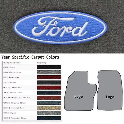 ACC 1988-1996 Ford F-150 Ford Logo 2pc Cutpile Front Floor Mats • $147.99