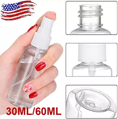 1/2oz 30/60ML Travel Spray Bottle Plastic Transparent Perfume Empty Atomizer USA • $6.99