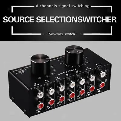 6 Input 1 Output  Audio Signal Source Switcher Splitter Speaker Selector • £35.89