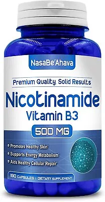 $18 • Buy Nasa Beahava Nicotinamide 500mg (180 Veggie Capsules) Vitamin B3 - NAD Booster