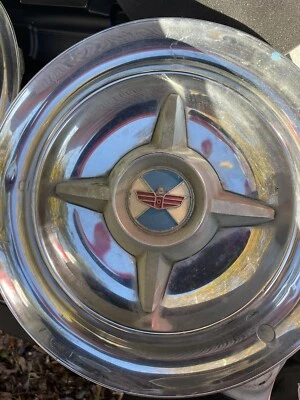 $395 • Buy 4 SET 55 56 Dodge Spinner HUB CAPS 15  Wheel Covers D500 Royal Lancer 1955 1956