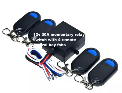 12V 30A 0v Output Switch With 4 MOMENTARY Remote Control RX101M4 • $39.50