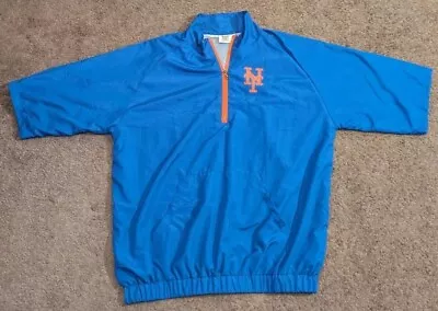 Men's New York Mets Pullover Short Sleeve LGM Blue Jacket Large • $17.99
