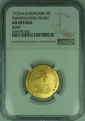 1772 H-G Hungary 2 Ducat Transylvania Gold Coin Of Maria Theresa  NGC AU Dets • $4130