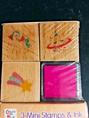 Stamp & Ink Set Crafts Mini - Princess/Pirate/Heart/Butterfly/Ladybugs -Dinosaur • £2.69