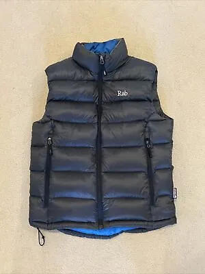 Rab Neutrino Duck Down Gillet/ Vest/ Body Warmer Men’s Small Grey • £69