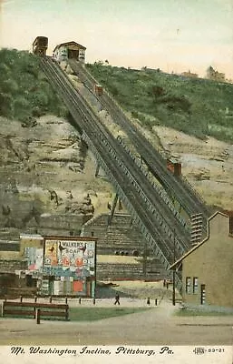 1908 Postcard Mt Washington Incline Pittsburgh PA Walker's Soap Billboard • $12.99